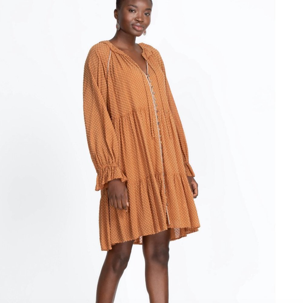NWT Johnny Was Orla Mini Dress.- Orange Small $585